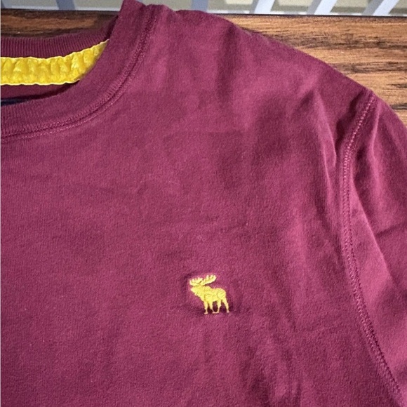 Vintage Y2K Abercrombie & Fitch Muscle LS Crewneck Shirt Mens XXL Red Maroon - Picture 4 of 9